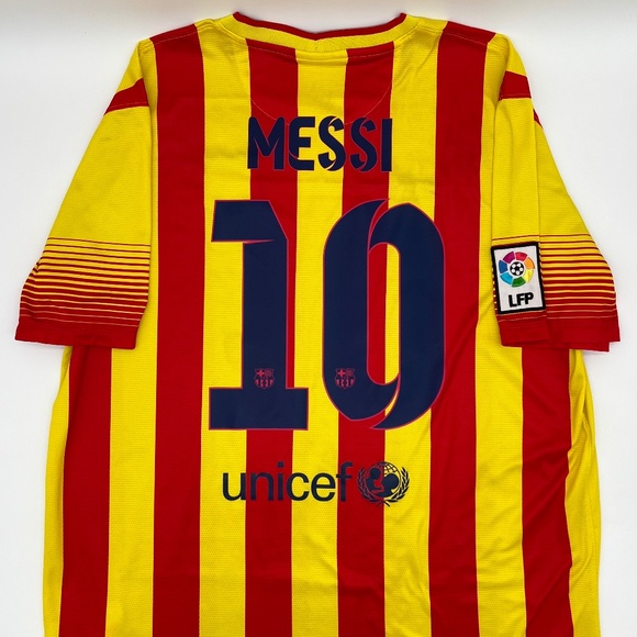 Messi #10 Barcelona 2013/2014 Away ORIGINAL Nike VTG Rare Soccer Jersey (XL)
